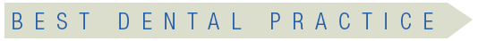 Best Dental Practice blue lettering banner